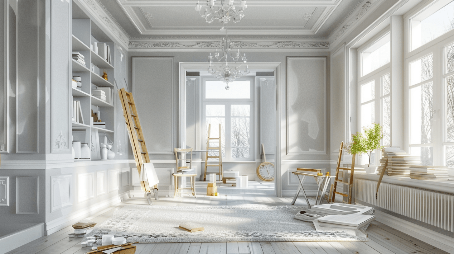 Rénovation d’une pièce classique avec peinture et décoration à Angoulême - Couleurs des Charentes