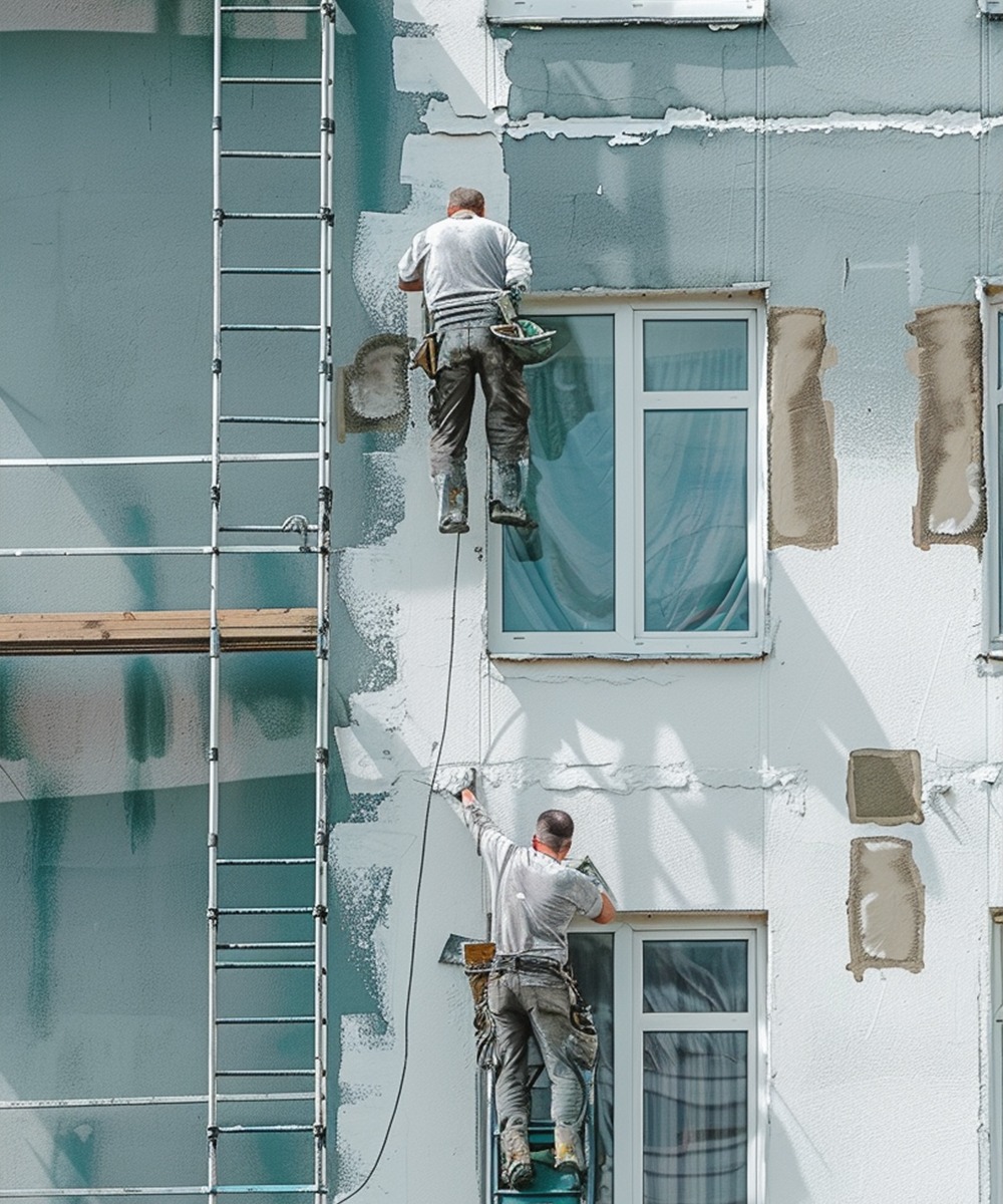 Chantier de réparation de toiture en Charente